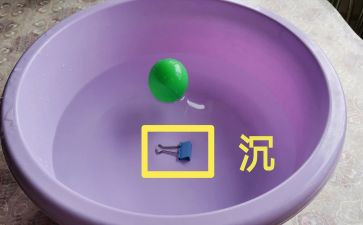 幼儿园教案沉与浮反思模板8篇