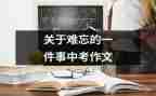 难忘的一件事300字作文5篇